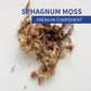 Long-fibered sphagnum moss for plants and propagation. Natural moisture-retentive moss that supports humidity, aeration, and healthy root growth in potted and terrarium setups.