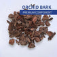 Orchid bark soil component for houseplants and orchids is made of natural pine bark chips that improve drainage, airflow, and root health in potting and aroid soil mixes.