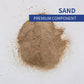 Horticultural sand soil component for drainage and aeration, natural coarse sand for potting mixes, terrariums, succulents, cacti, and houseplants, improving root health and preventing waterlogging.