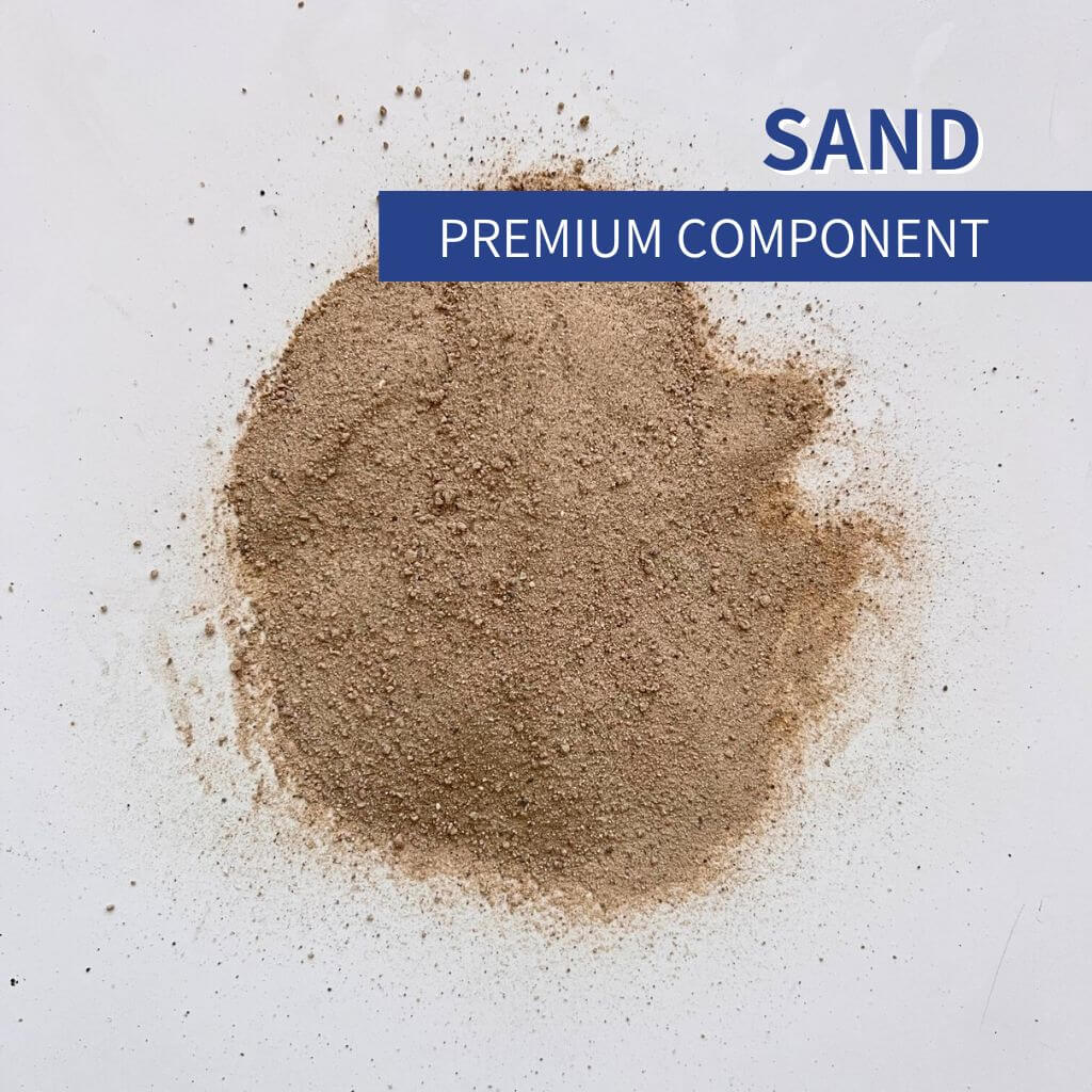 Horticultural sand soil component for drainage and aeration, natural coarse sand for potting mixes, terrariums, succulents, cacti, and houseplants, improving root health and preventing waterlogging.