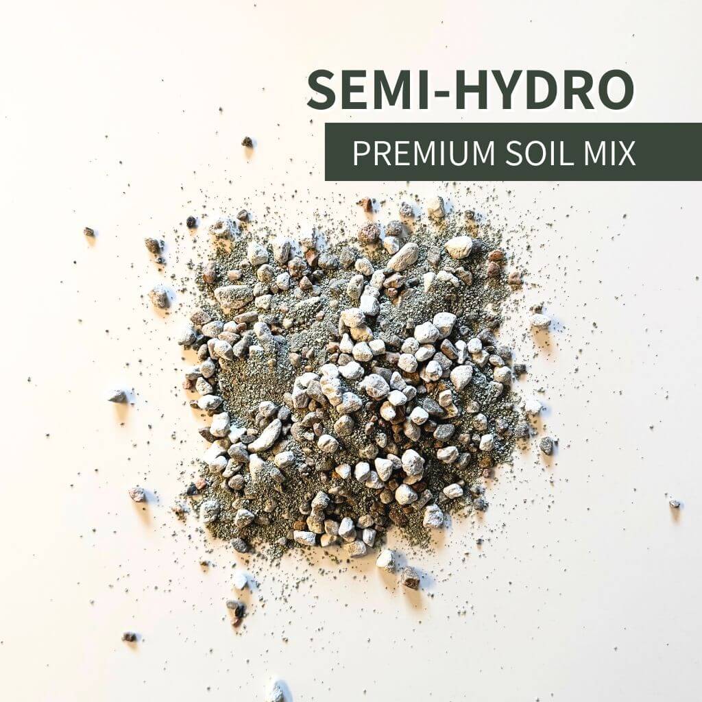 Birdy's Plants Semi-Hydro Mix for houseplants and hydroponic systems. Premium blend of granite rocks, pumice, and zeolite that enhances drainage, aeration, and root oxygenation for semi-hydroponic growing.