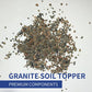 Granite soil topper decorative stones for houseplants and succulents. Smooth rounded rocks that reduce fungus gnats, retain moisture, and give plant pots a clean, polished finish.