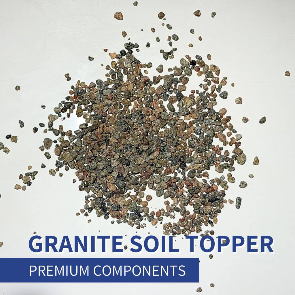 Granite soil topper decorative stones for houseplants and succulents. Smooth rounded rocks that reduce fungus gnats, retain moisture, and give plant pots a clean, polished finish.